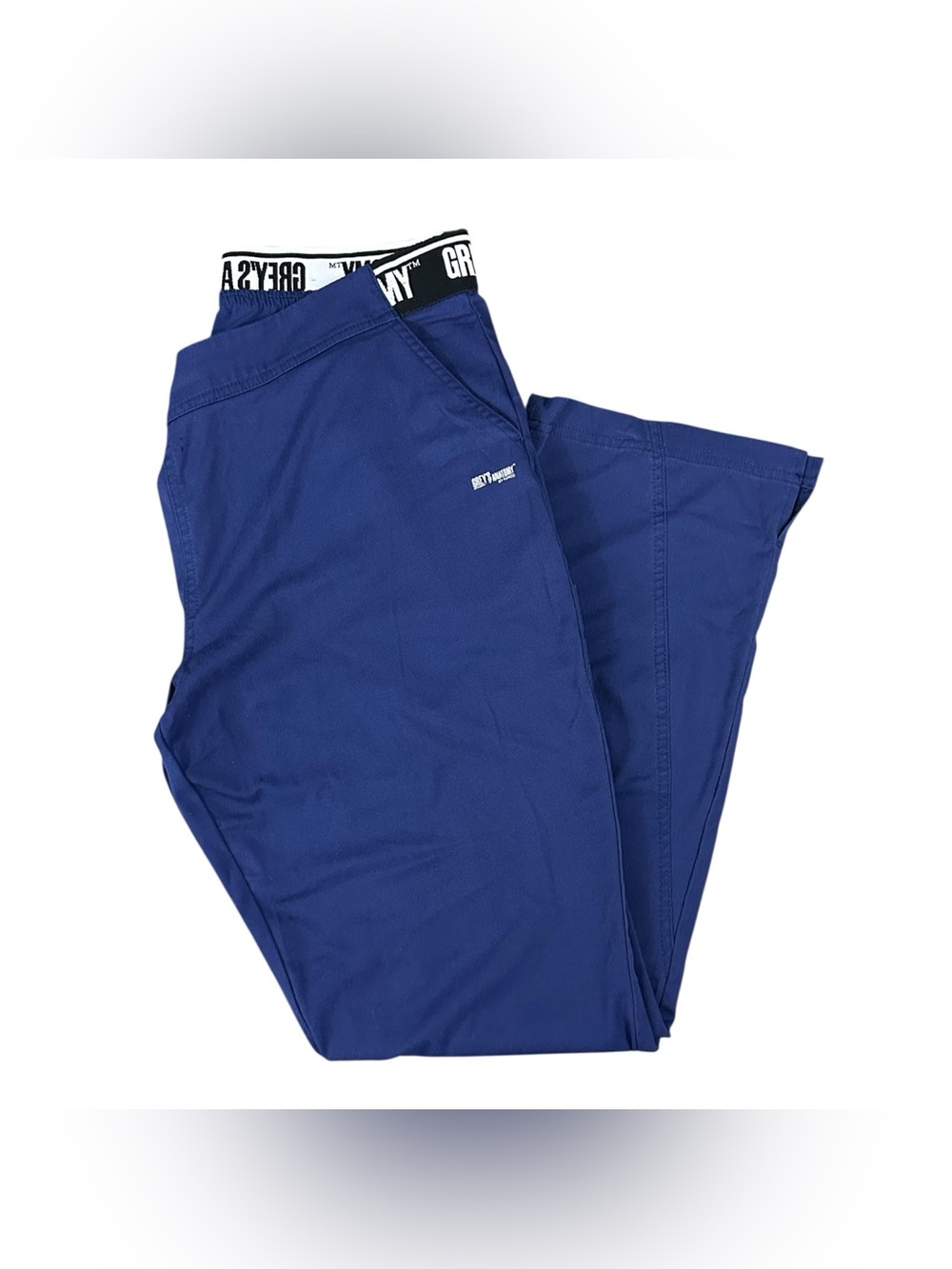 Grey’s Anatomy by Barco Active Spandex Stretch Scrub Pants Blue Elastic Waist